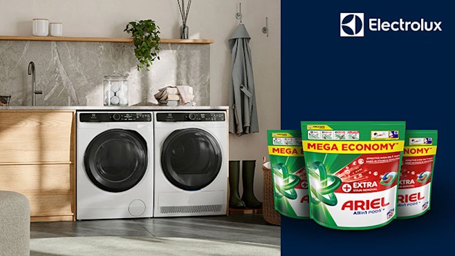 Electrolux nagygépek ráadás Ariel csomaggal