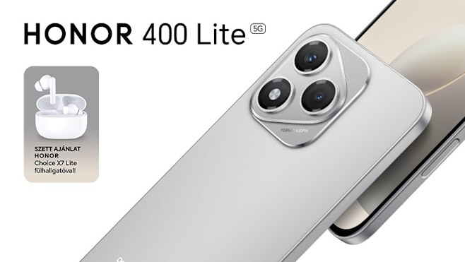 Honor 400 Lite bevezető ajánlat 04.03-05.31.