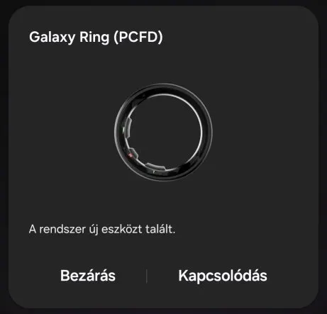 Samsung Galaxy Ring eszköz párosítása