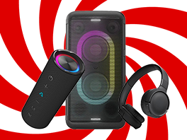Bluetooth hangszórók, fej- és fülhallgatók, party hangfalak