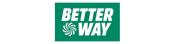 Zöld háttér előtt fehér "BETTER WAY" felirat, alatta forgó spirál szimbólum látható.