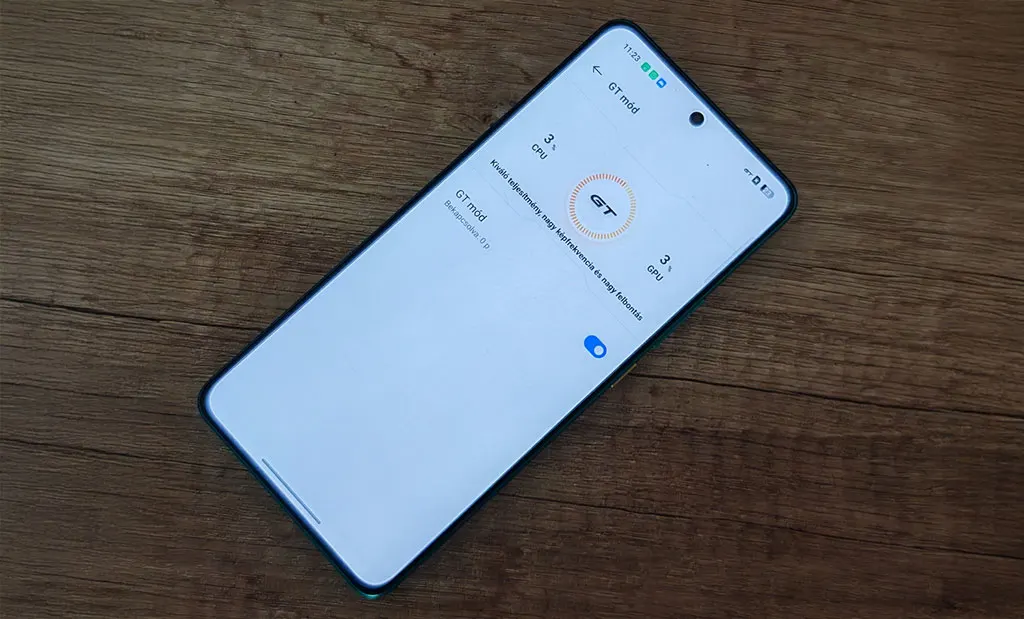 Realme GT 7 - GT mód kezelőfelület