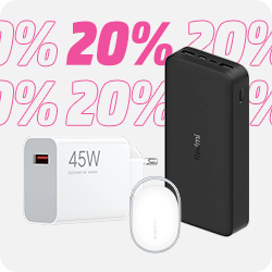 20% Xiaomi mobiltelefon tartozékok
