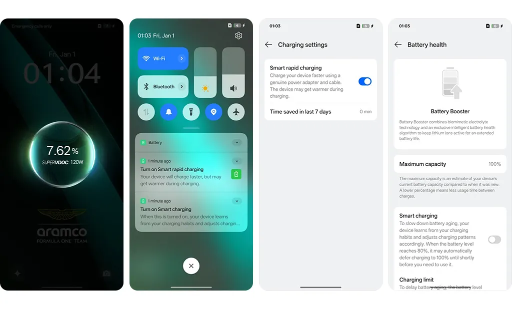 Realme GT 7 kezelőfelület fotók