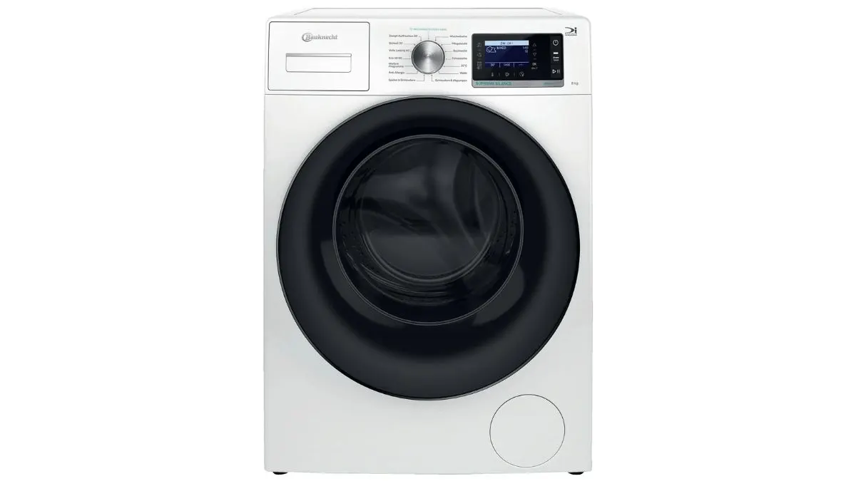 Die Waschmaschine Bauknecht B6R 88E Silence DE vor weißem Hintergrund.