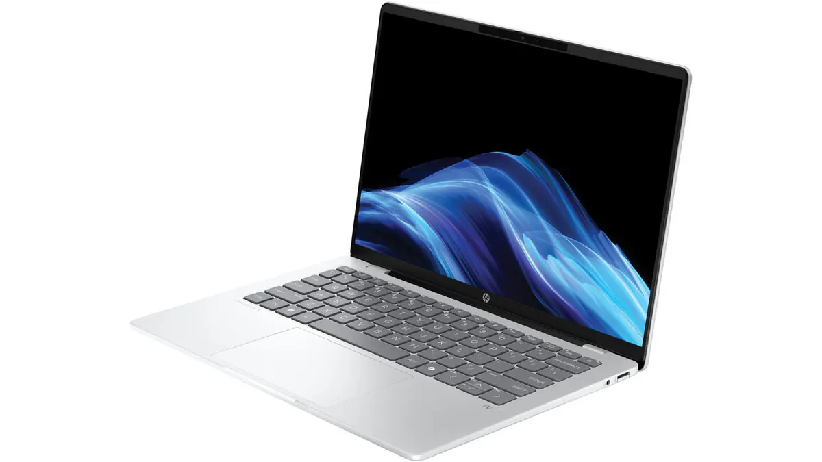 Das HP OmniBook 5 vor weißem Hintergrund.