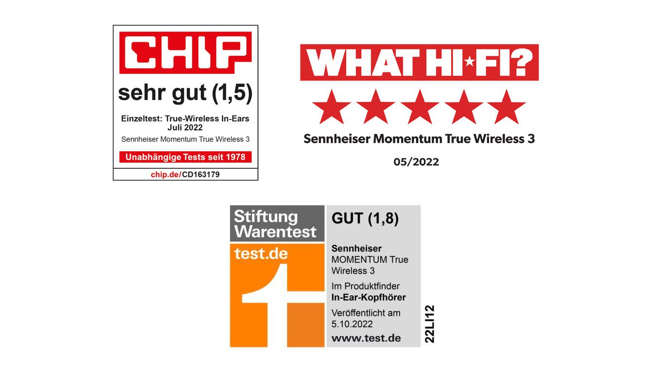 Sennheiser Momentum True Wireless 3 Testlogos