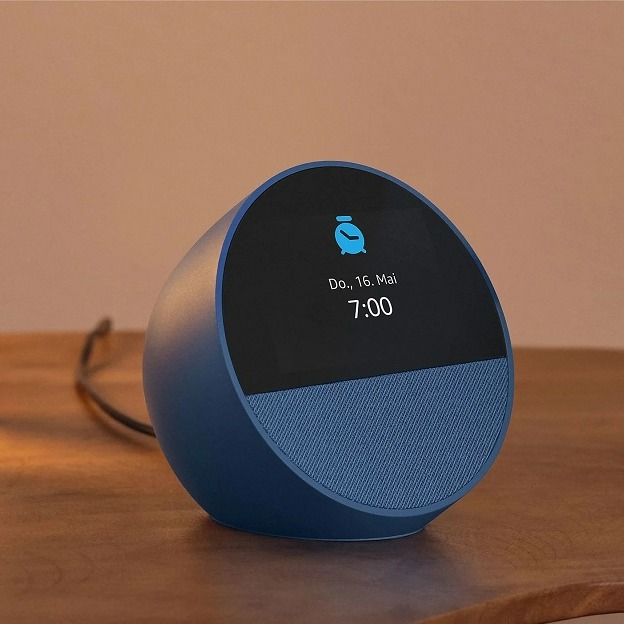 AMAZON Echo Spot Smarter Wecker White bei MediaMarkt