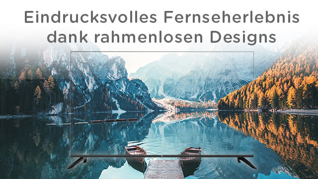 Dank seines rahmenlosen Designs und seiner schlichten Eleganz ist der OTV 55AU-5023C Ultra HD Android TV von ok. nicht nur ein technisches Highlight, sondern auch ein stylischer Hingucker in Deinem Wohnraum.