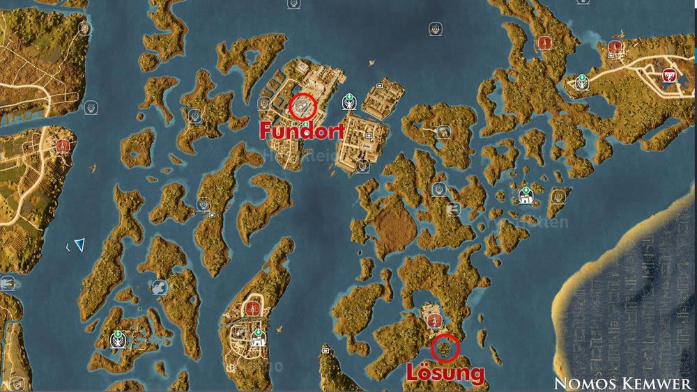 Herakleion Nome – Königliche Flora-Rätsel: Standort auf der Ingame-Karte.