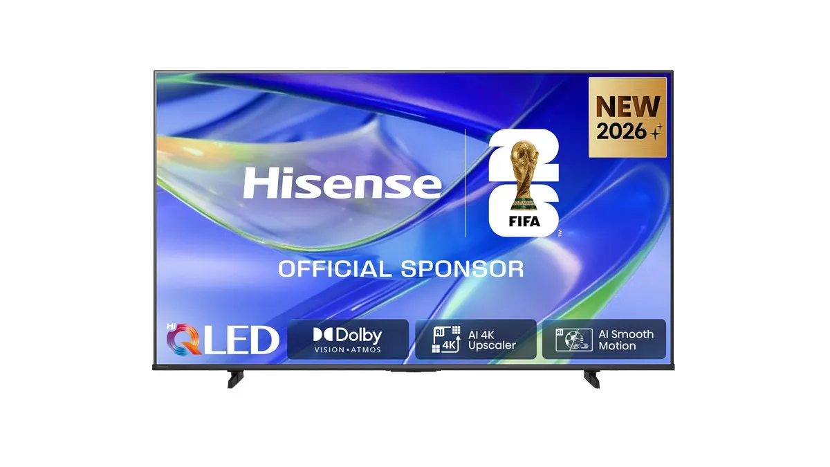 Der Hisense 65Q7S vor einem weißen Hintergrund.