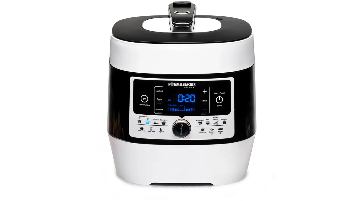 Der ROMMELSBACHER MD 1000 Multikocher vor weißem Hintergrund.