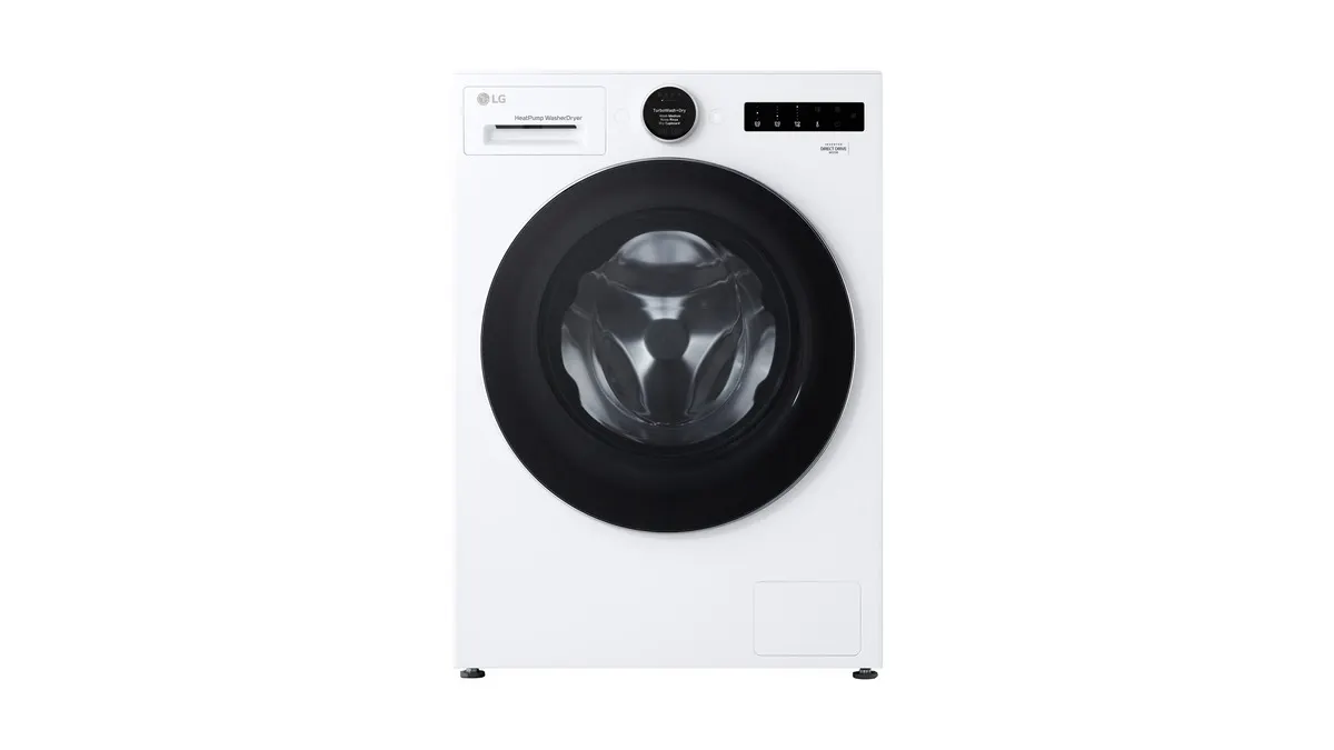 Der Waschtrockner LG HPWD116A X-Serie vor einem weißen Hintergrund.