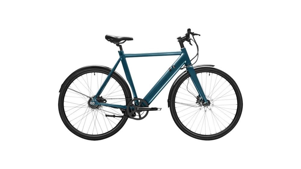 Ein blaues E-Bike der Marke SoFlow