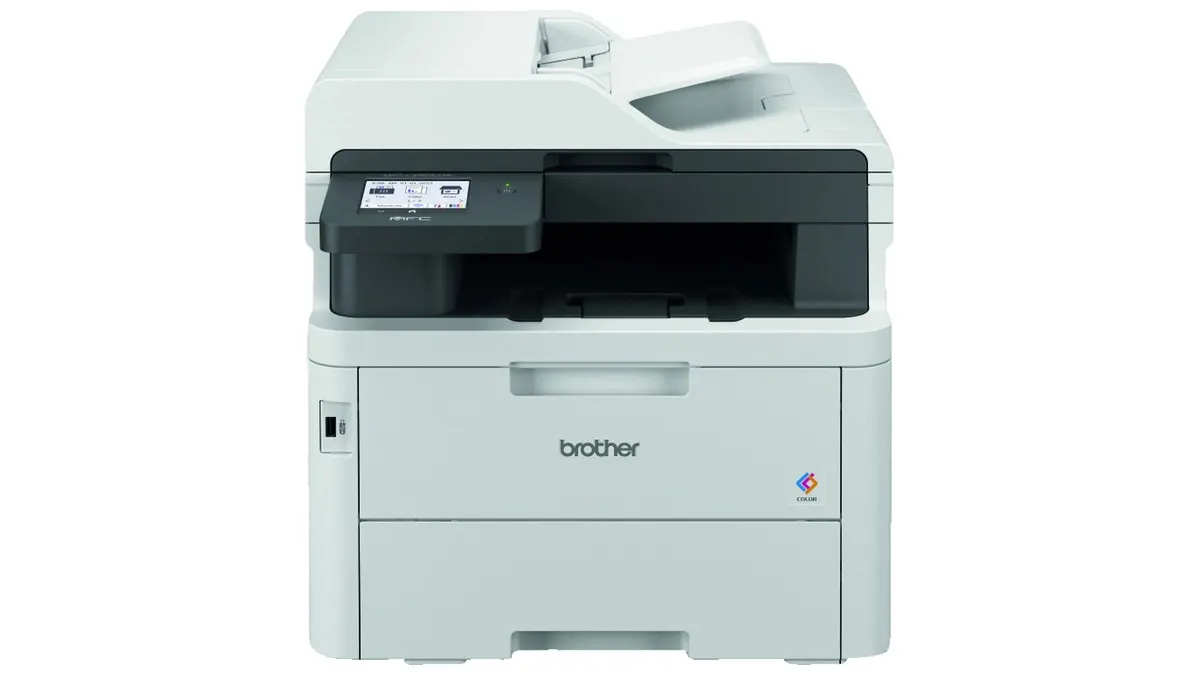 Der Brother MFC-L3760CDW vor weißem Hintergrund.
