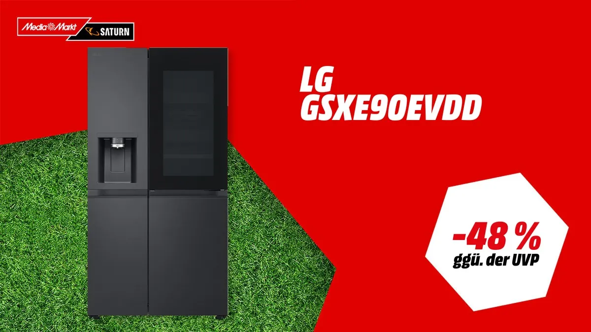 LG GSXE90EVDD Side-by-Side Kühlschrank in Essence Matte Black mit Craft Ice und InstaView Door-in-Door, WM-Angebot 2026