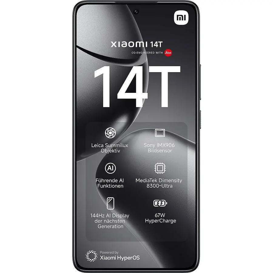 Das XIAOMI 14T 256 GB Titan Black bietet dir ein leistungsstarkes und hochwertiges Display.