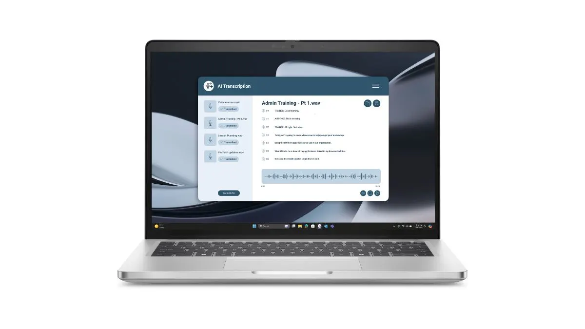 Der Laptop Dell Pro 14 Plus vor weißem Hintergrund.