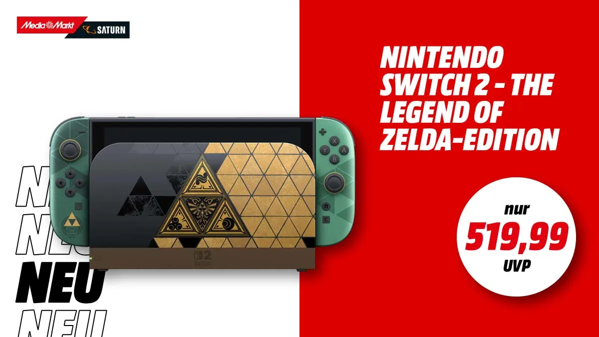 Nintendo Switch 2 Zelda-Edition: jetzt neu bei MediaMarkt sichern