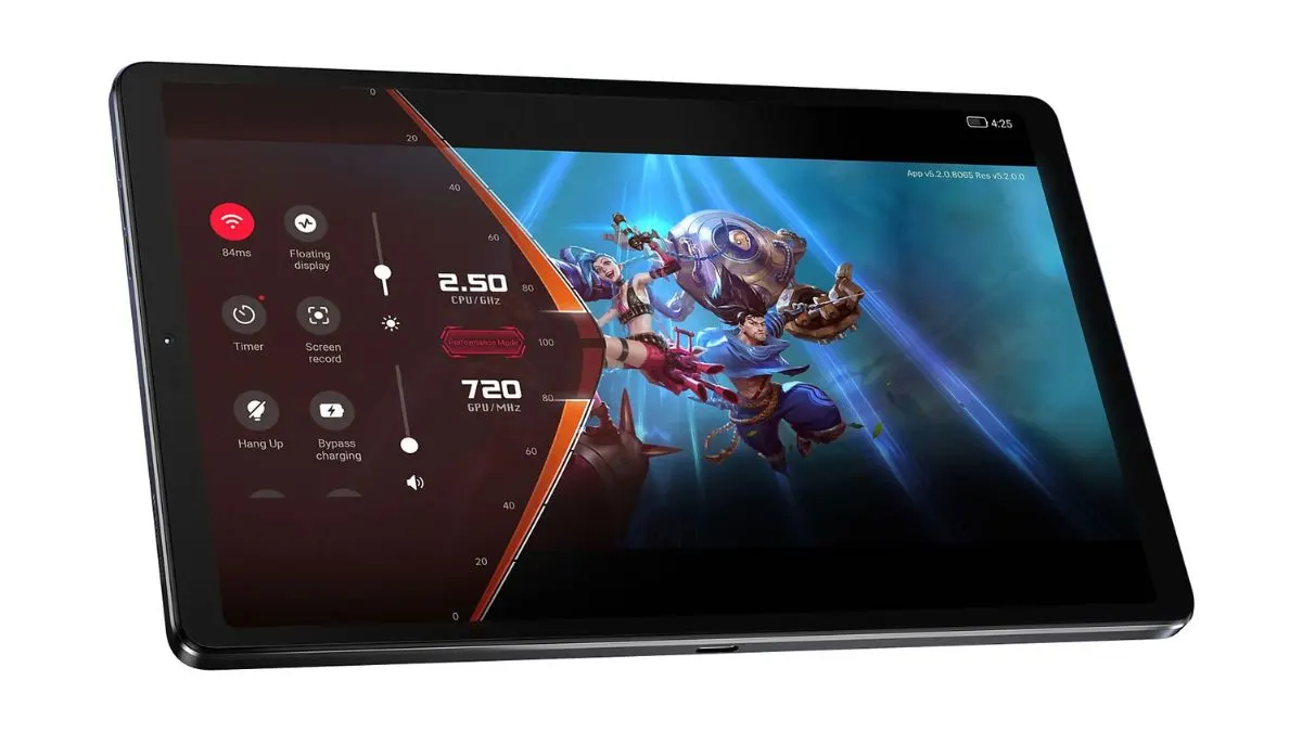 Das Gaming-Tablet Lenovo Legion Tab 3 vor weißem Hintergrund.