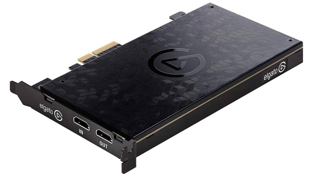 Elgato Game Capture 4K60 Pro Capture Card in Schwarz mit Anschlüssen
