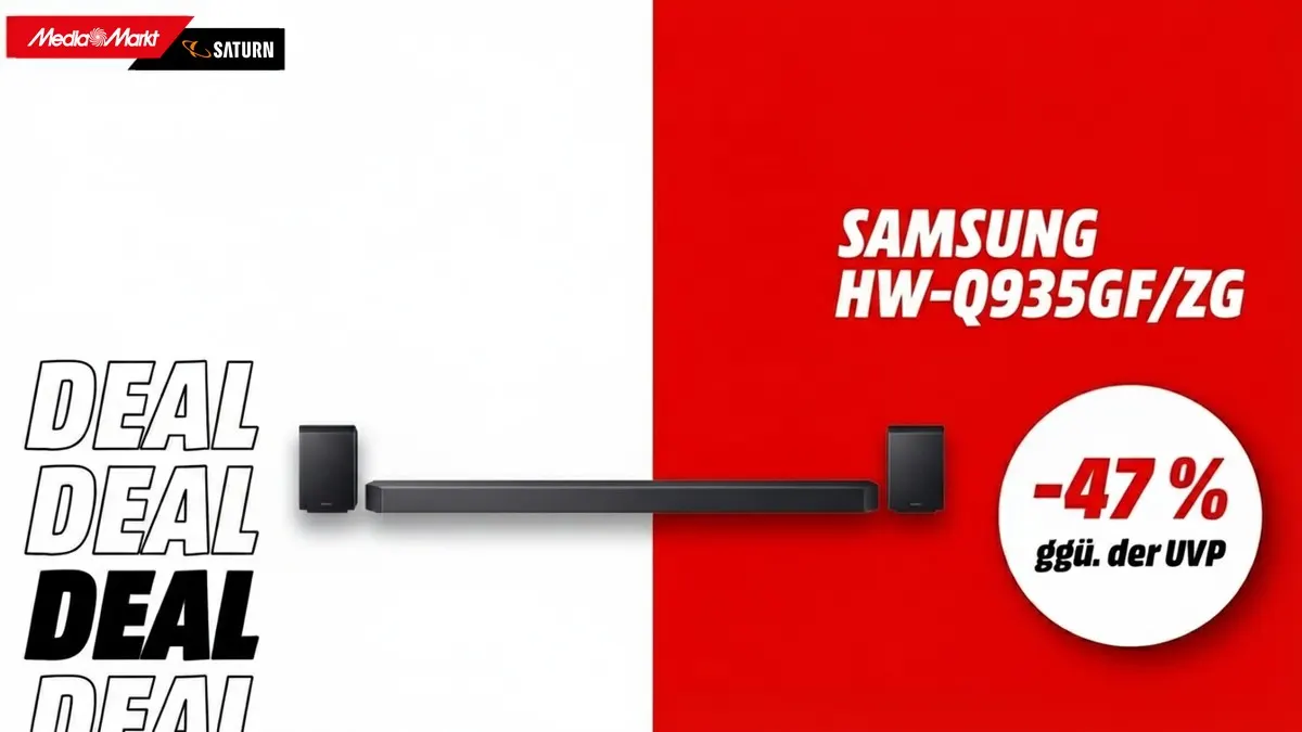 Die Samsung HW-Q935GF/ZG Soundbar in Titan Schwarz für ein erstklassiges Klangerlebnis.