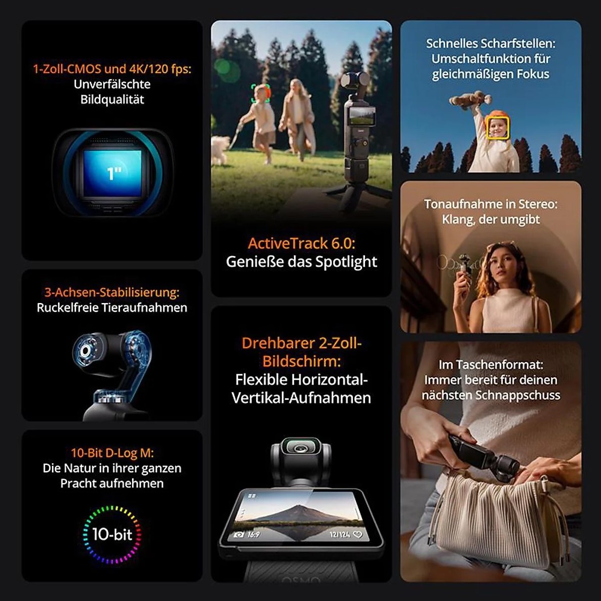 DJI Osmo Pocket 3 für stabile Aufnahmen im Taschenformat