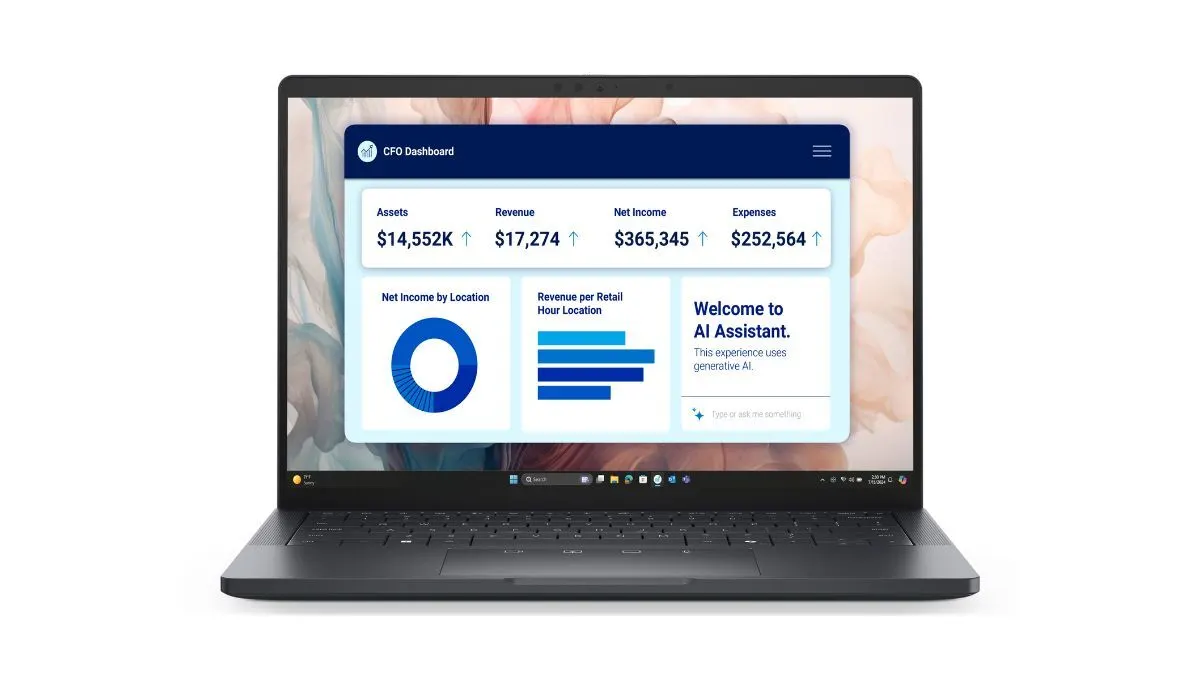 Der Laptop Dell Pro 13 Premium PA13250 vor weißem Hintergrund.