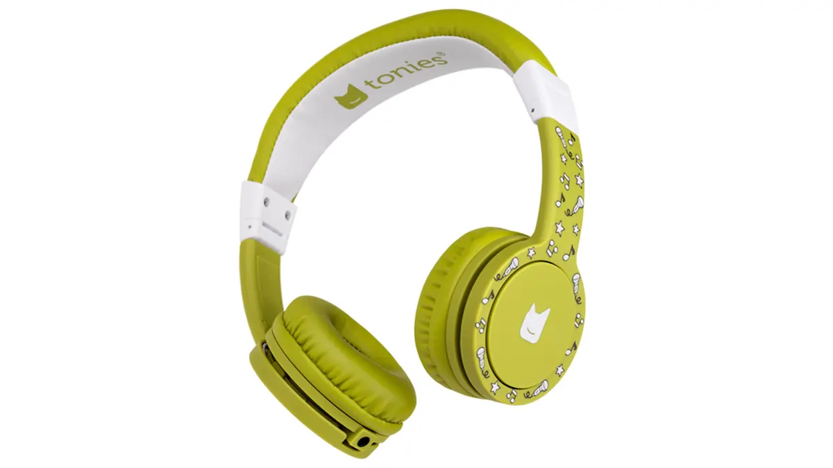Der Kinderkopfhörer Tonies Lauscher in Grün vor einem weißen Hintergrund.