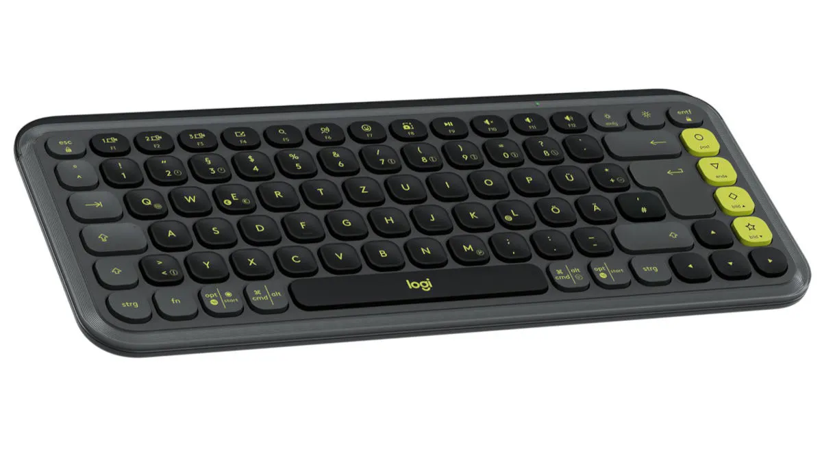 Die Logitech POP Icon Keys auf weißem Hintergrund.