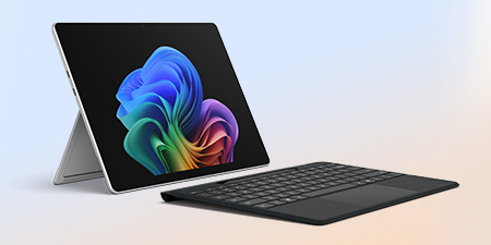 Surface Pro mit schwarzer Tastatur