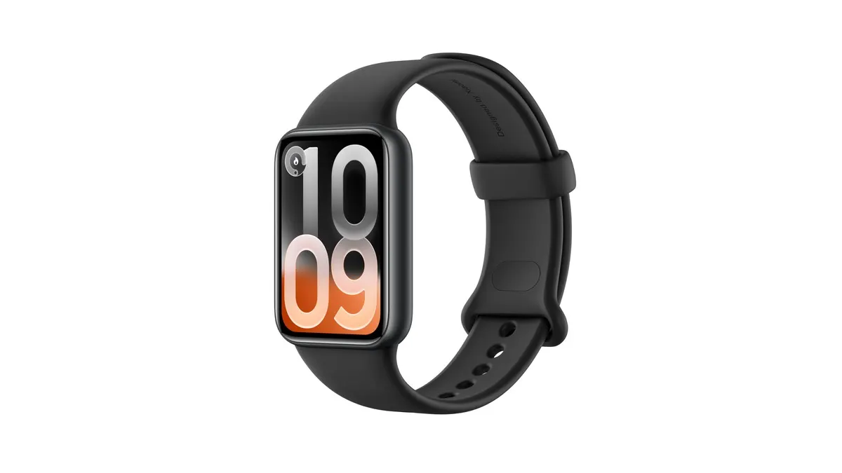Das Xiaomi Smart Band 10 Pro in Midnight Black vor weißem Hintergrund.