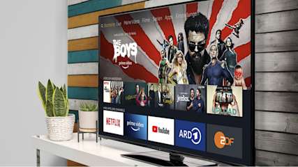 Seitenansicht eines Fernsehers