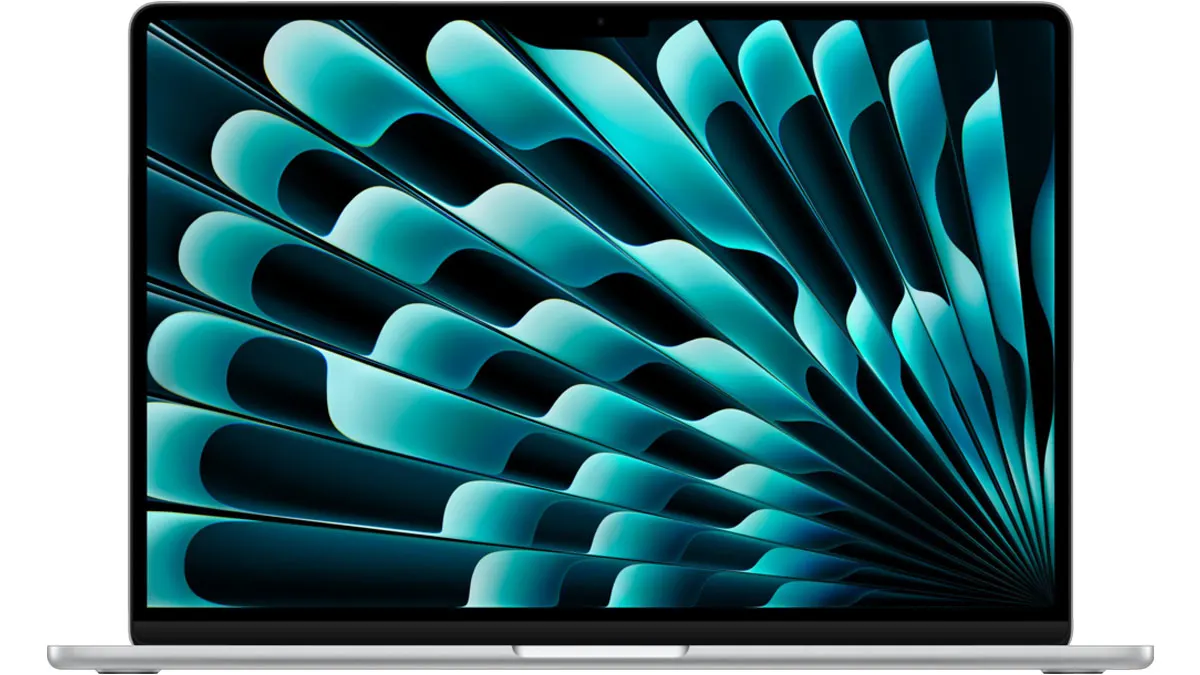 Das Apple MacBook Air 15 vor weißem Hintergrund.