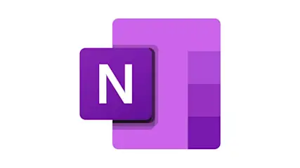 Lila App-Symbol mit weißem "N" auf einem violetten Quadrat vor einem mehrfarbigen violetten Rechteck auf weißem Hintergrund.