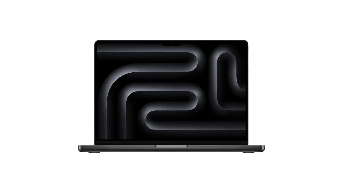 Das Apple MacBook Pro (M4, 2024) vor weißem Hintergrund.