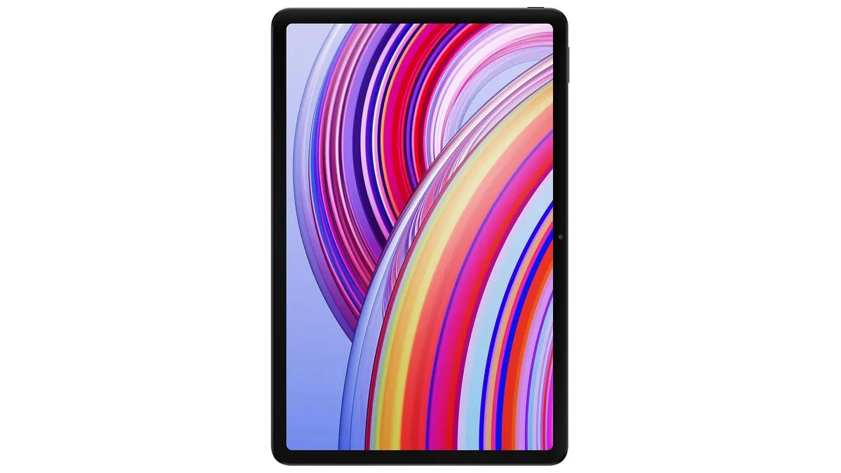Das Xiaomi Redmi Pad Pro vor weißem Hintergrund.