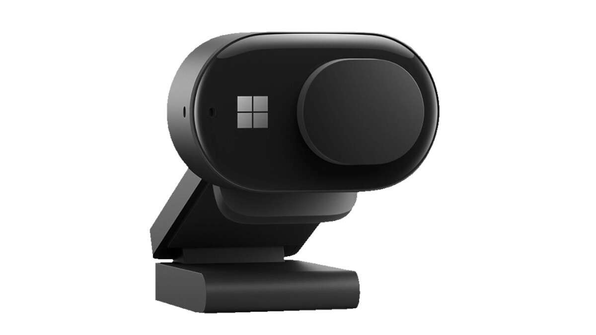 Die Microsoft-Modern-Webcam vor weißem Hintergrund.