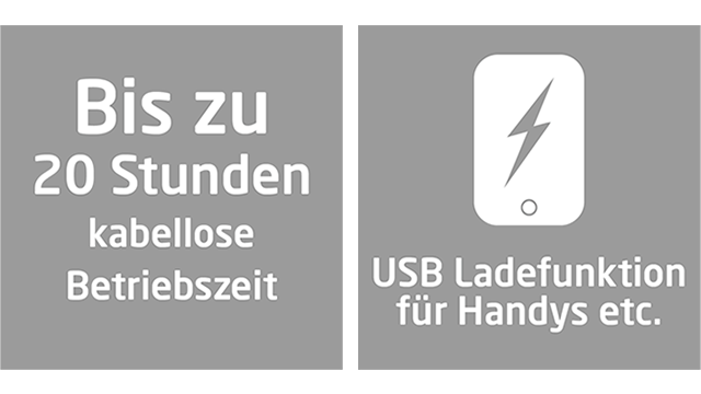 Dank der USB-Ladefunktion ist eine kabellose Verwendung des Tischventilators möglich. 