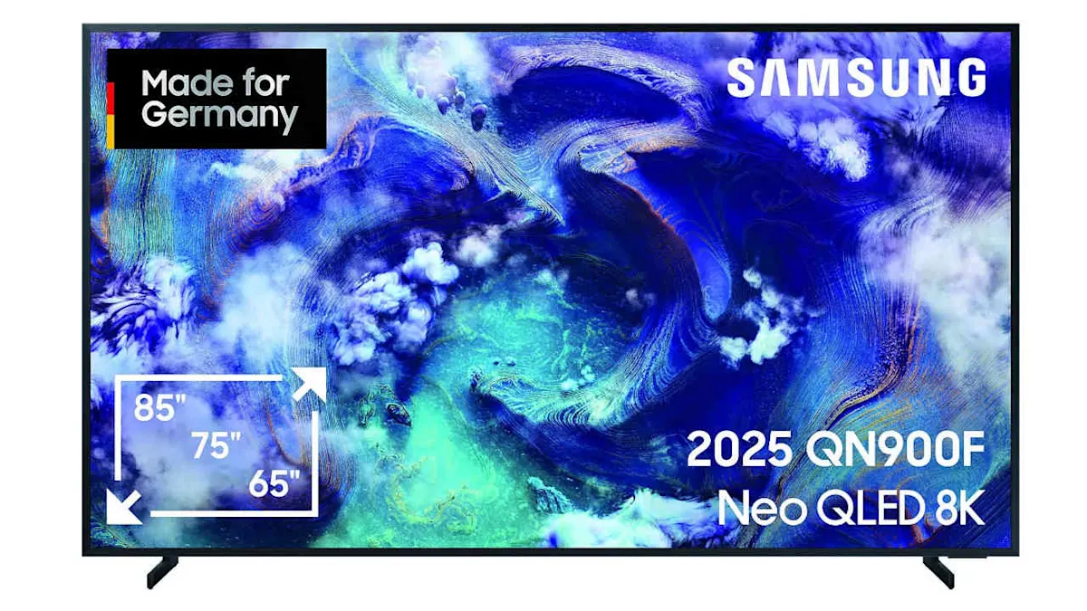 Der Samsung QLED GQ65QN900F von vorne.