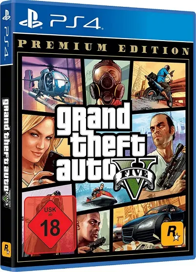 Erlebe GTA Online mit der GTA 5 – Grand Theft Auto V – Premium Edition PS4