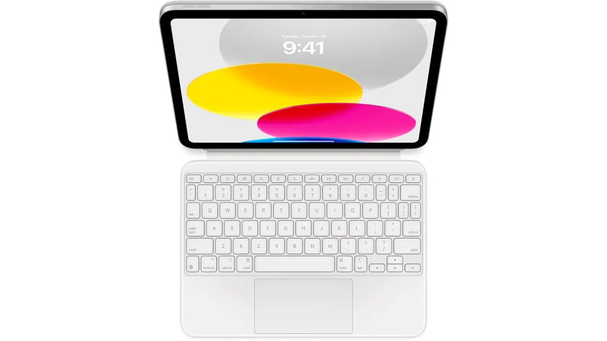 Das iPad A16 mit dem Apple Keyboard Folio.