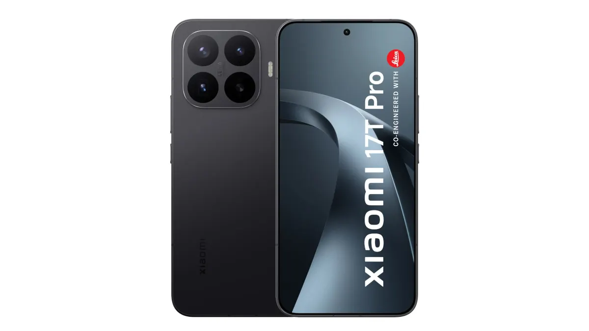 Das Xiaomi 17T Pro vor weißem Hintergrund.