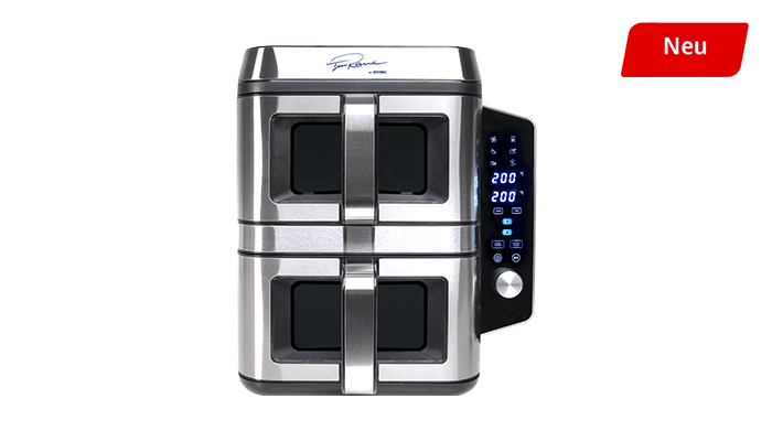 Die KOENIC Doppel-Heißluftfritteuse in Edelstahl