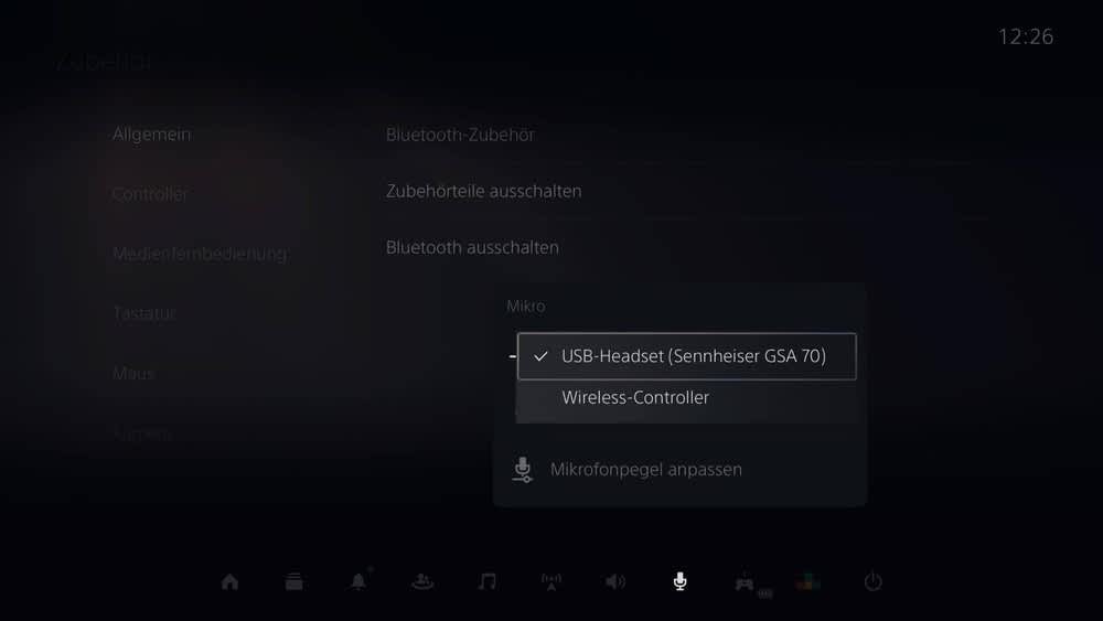 Ein Screenshot zeigt die Audio-Einstellungen bei der Playstation 5.
