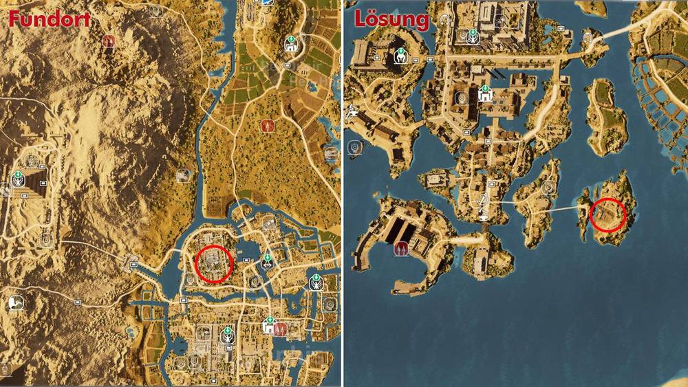 Memphis – Offensichtlich-Rätsel: Standort auf der Ingame-Karte.