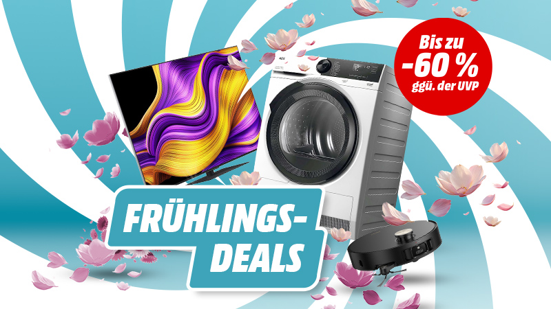 Frühlings-Deals: TV, Waschmaschine und Saugroboter, bis zu 60% günstiger als UVP.