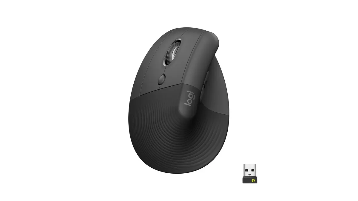 Die Logitech Lift Left vor weißem Hintergrund.
