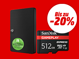 Bis zu 20% Extra-Rabatt auf Speicher