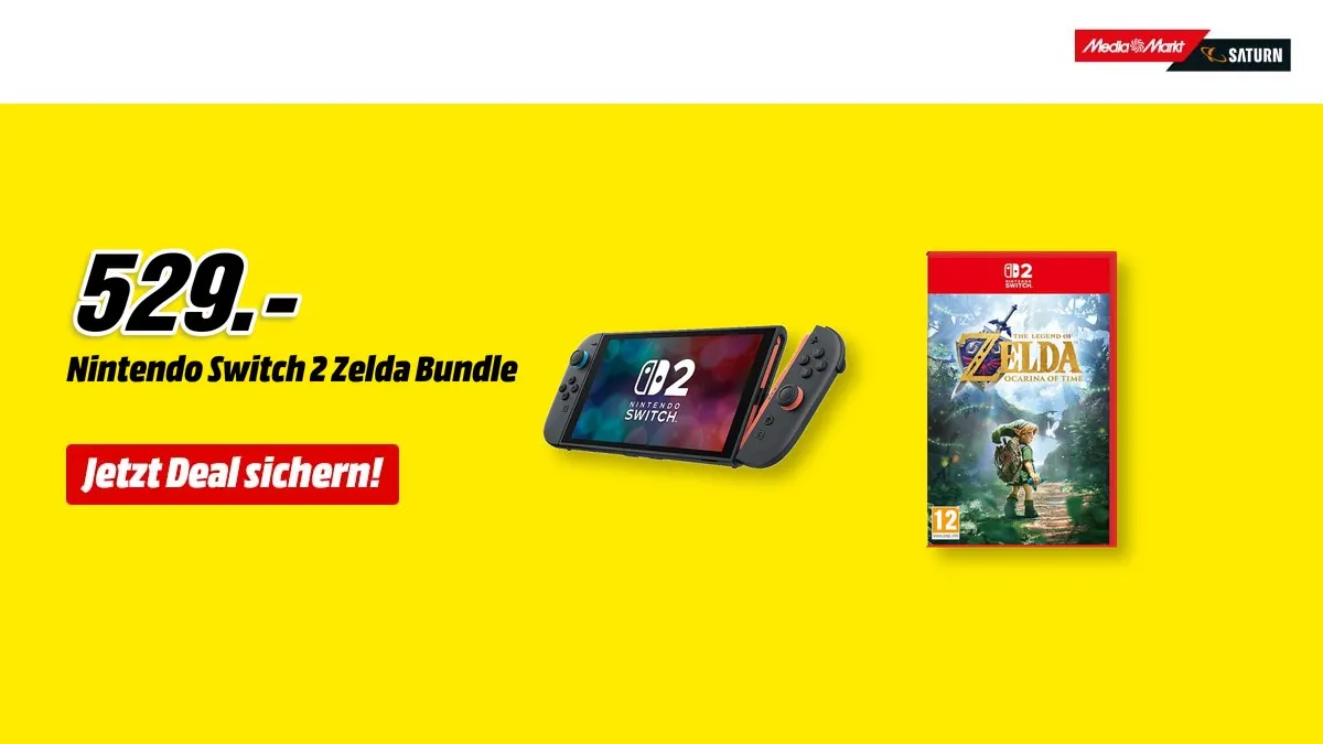Nintendo Switch 2 Bundle mit Zelda: Ocarina of Time – Konsole und Spiel zusammen für 529,– €